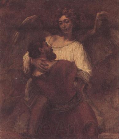 REMBRANDT Harmenszoon van Rijn Facob wrestling with the angel (mk33) Germany oil painting art